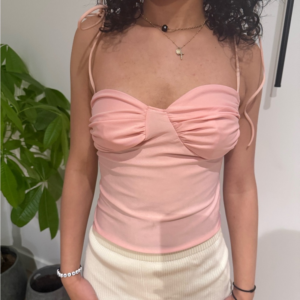 Pink Ruched Women’s Top